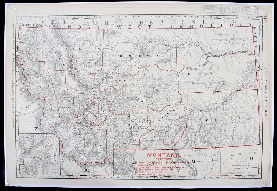 Appraisal: Rand McNally Montana Railway Map Featured in this lot we