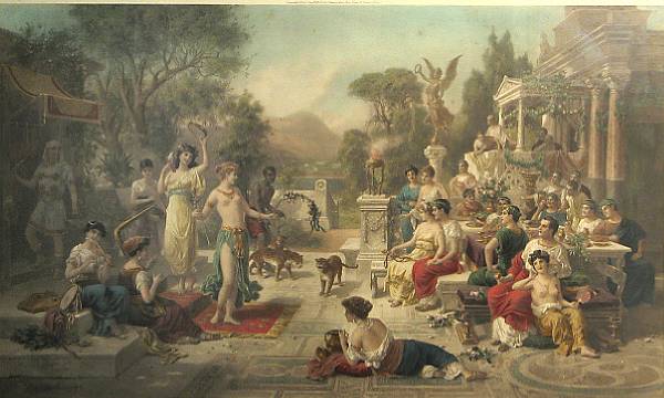 Appraisal: After Emmanuel Oberhauser Austrian - When Rome was Mistress of