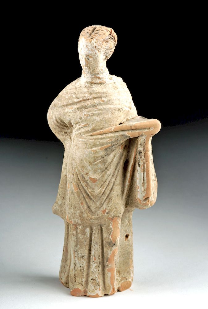 Appraisal: Greek Tanagra Terracotta Standing Female Figure Central Greece Boeotia ca