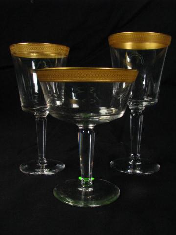 Appraisal: Set of Lenox Gold Trimmed Crystal Stemware including eight stemmed