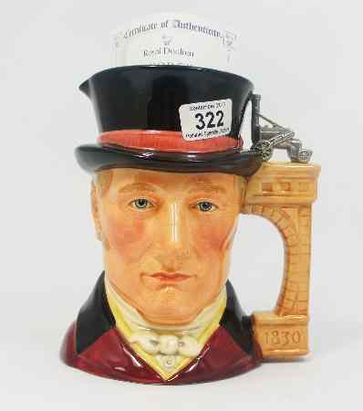 Appraisal: Royal Doulton Large Character Jug George Stephenson D Limited Edition