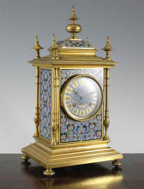 Appraisal: An early th century French ormolu and champleve mantel clock