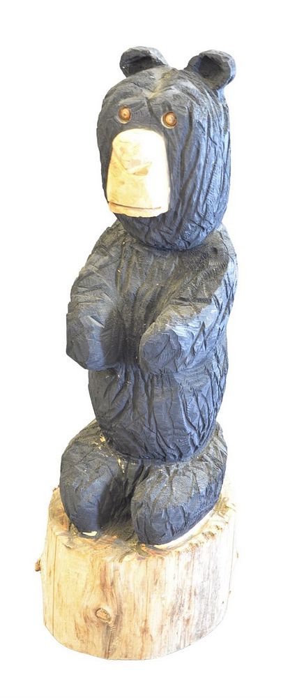 Appraisal: Outdoor Hand Carved Figure of a Black Bear height inches