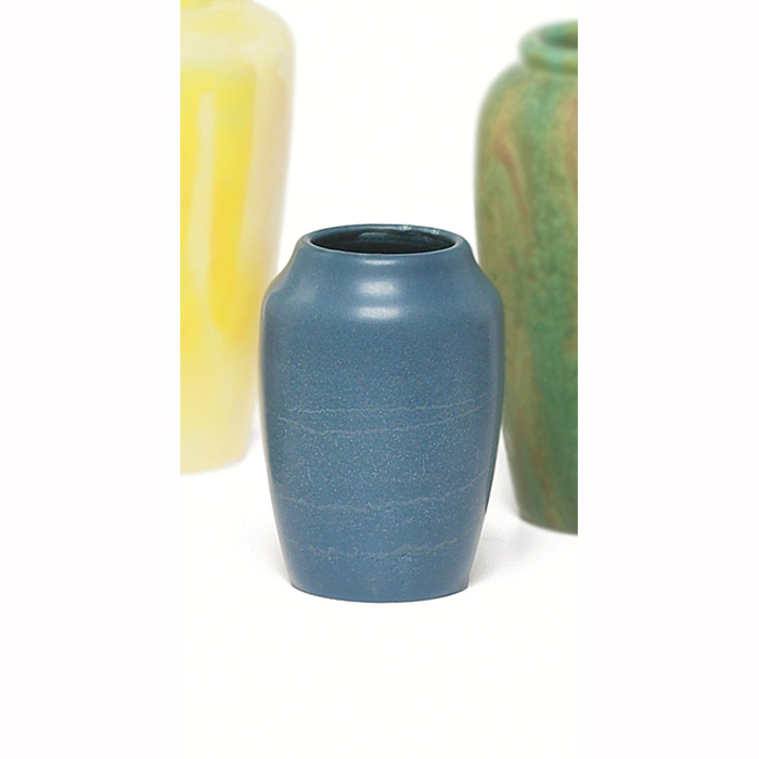 Appraisal: Hampshire vase shouldered form covered with a blue matt glaze