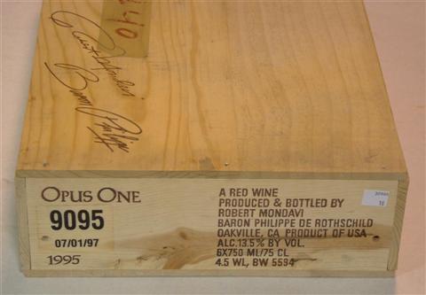 Appraisal: BOTTLE CASE OF OPUS ONE