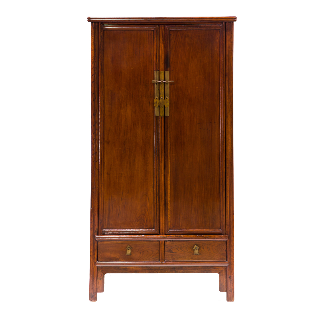 Appraisal: CHINESE NANMU TAPERED CABINET Chinese nanmu tapered cabinet h x