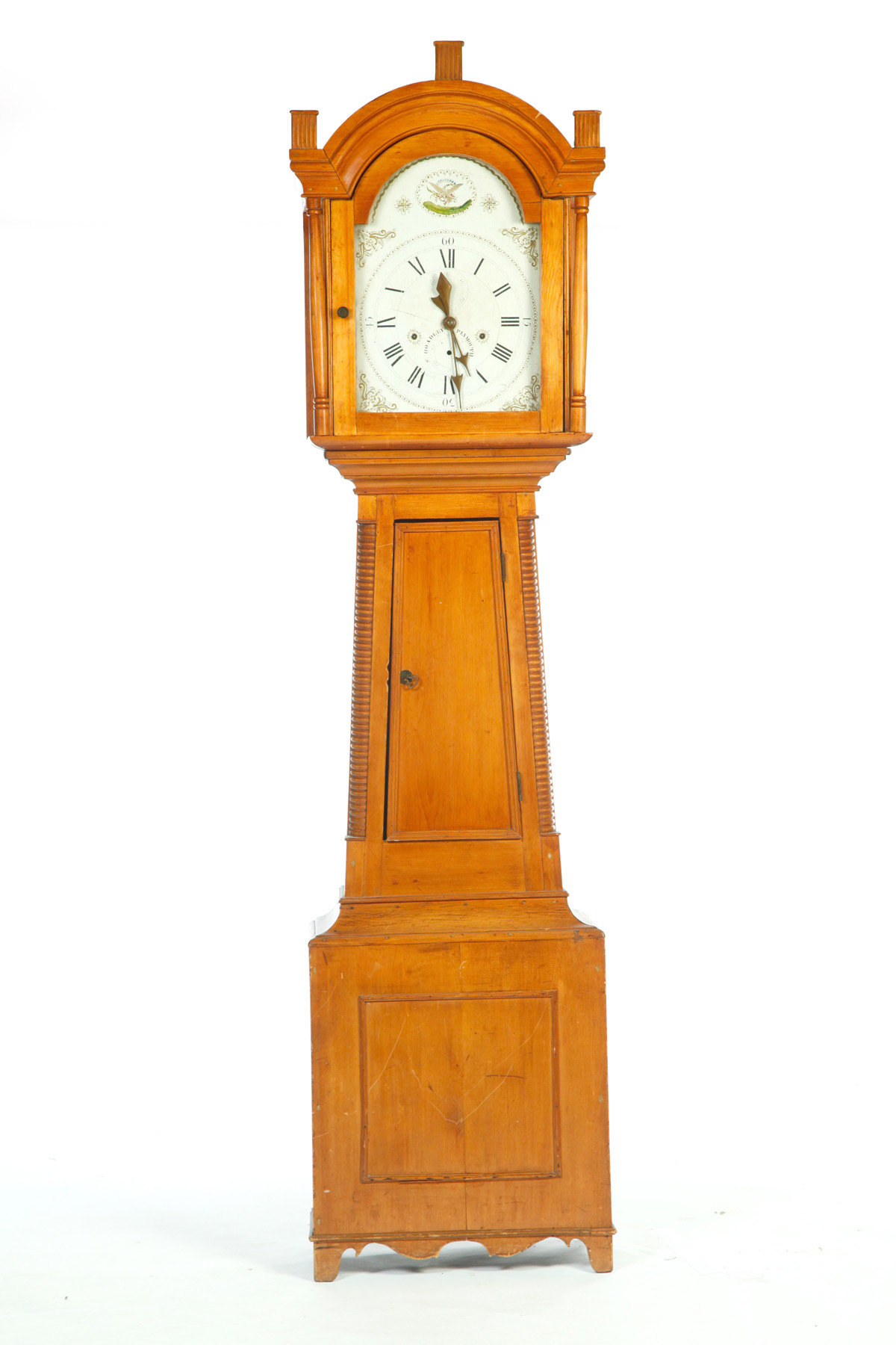 Appraisal: TALL CASE CLOCK American st quarter th century Pine case