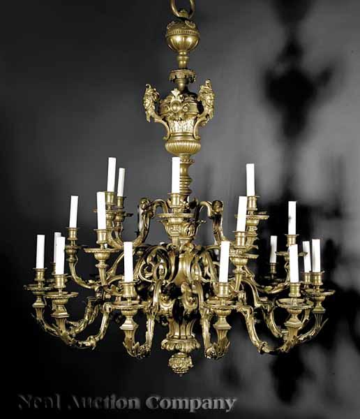 Appraisal: A French Gilt Bronze Twenty-Four-Light Chandelier in the Rococo Taste