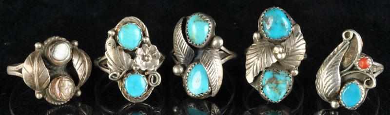 Appraisal: Lot of Native American Indian Navajo Rings Description Includes two