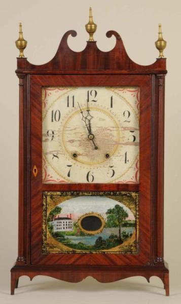 Appraisal: Eli Terry Sons Pillar Scroll Clock Description Circa Mahogany case