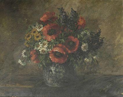 Appraisal: S C Siebert th C Still Life with Vase of