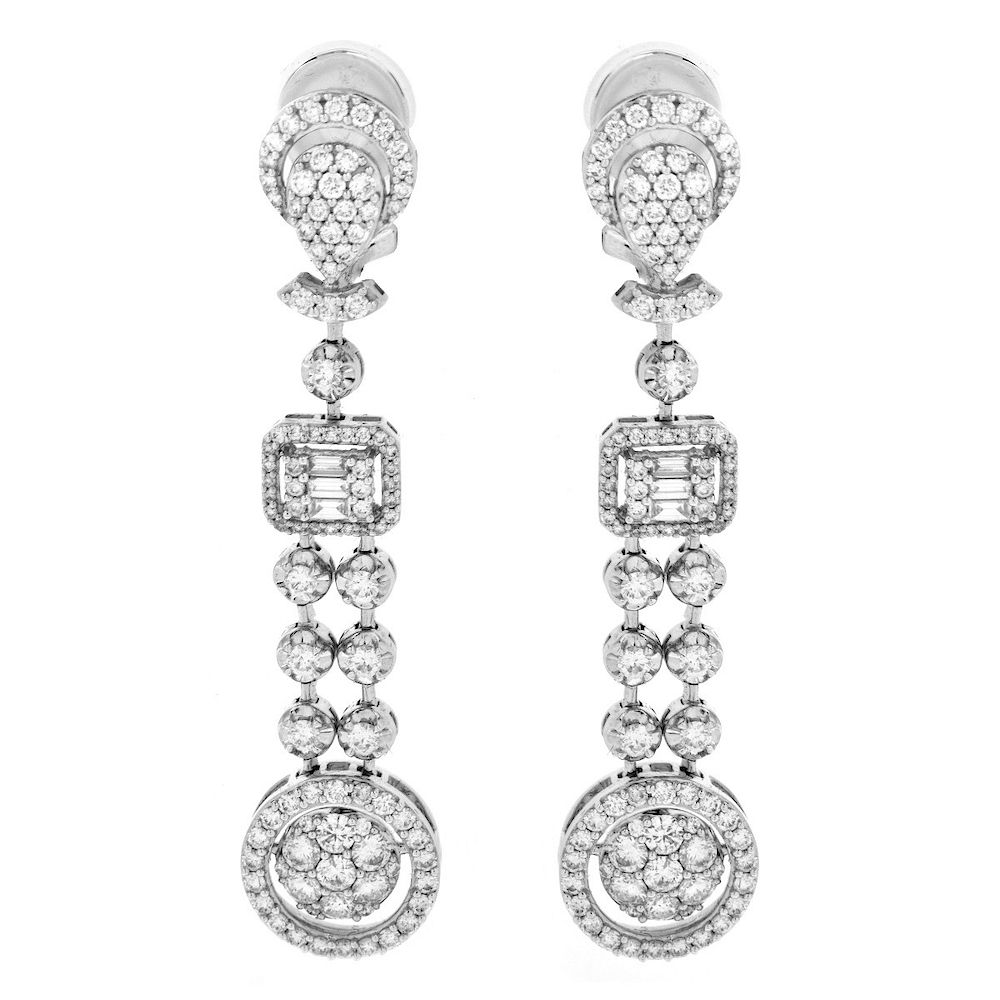 Appraisal: ct TW Diamond and K Gold Earrings Approx Carat TW