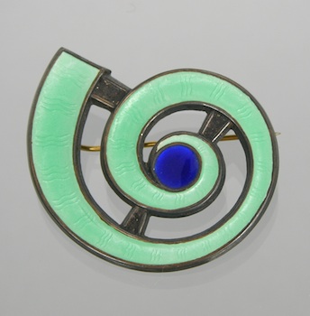 Appraisal: A Mid-Century Enamel Brooch by Jan Tostrup Norway ca 's