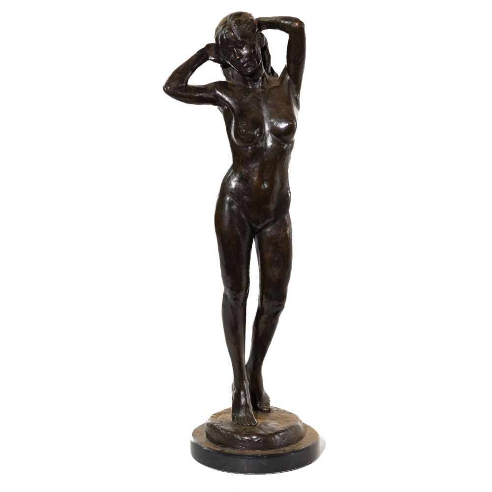 Appraisal: VICTOR ISSA AMERICAN B AWAKENING BRONZE SCULPTURE signed and dated