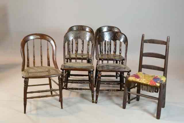 Appraisal: CHAIRS VARIETY OF STYLESIncluding four similar chairs with pierced backs