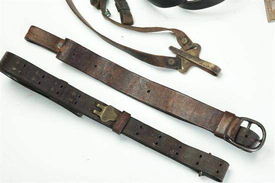 Appraisal: SIX SLINGS AND A BELT Includes a Spanish-American War US