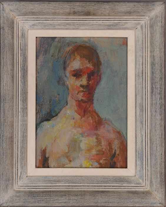 Appraisal: EARL KERKAM - PORTRAIT HEAD OF A MAN Oil on