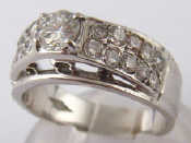 Appraisal: An carat white gold diamond ring the principal round brilliant