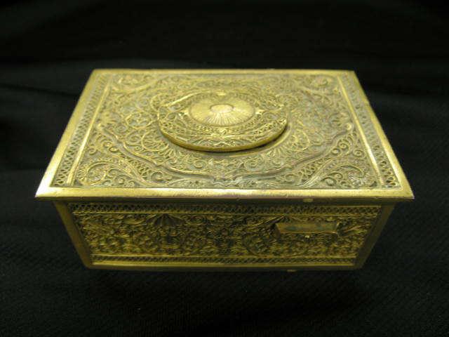 Appraisal: Mechanical Bird Music Box with ornate bronze case x emerging