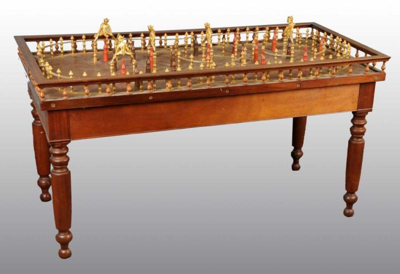 Appraisal: Croquet Table Game Description When a top is spun it