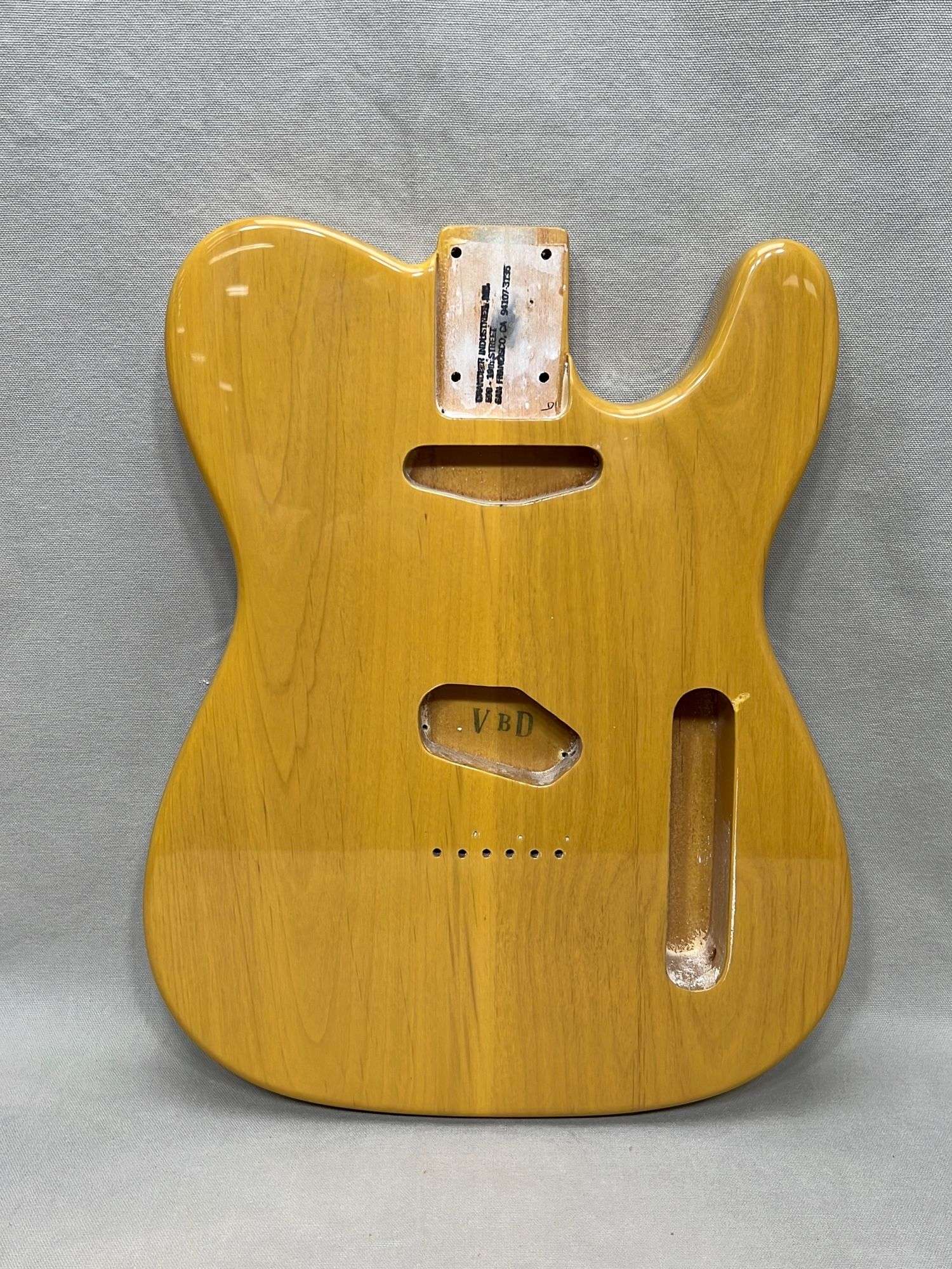 Appraisal: Chandler Butterscotch Blonde Tele body onlyChandler Butterscotch Blonde Tele body