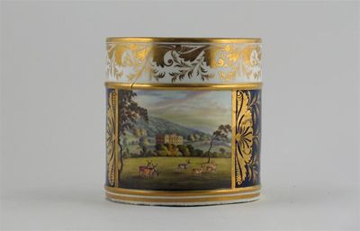 Appraisal: A Derby porter mug painted in the manner of Robert