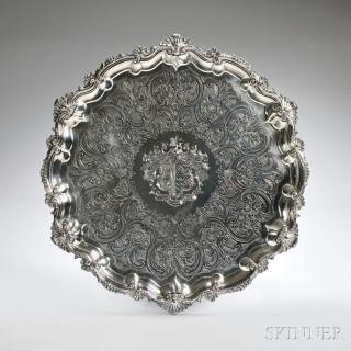 Appraisal: George III Sterling Silver Salver London - Samuel Hennell maker