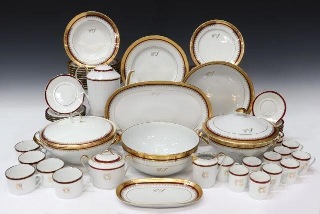 Appraisal: lot of French porcelain dinner service Porcelaines du Roy Limoges