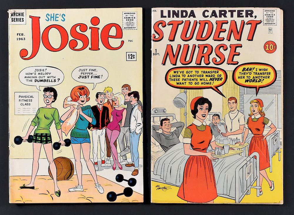 Appraisal: Grp Comic Books Linda Carter Student Nurse and She's Josie