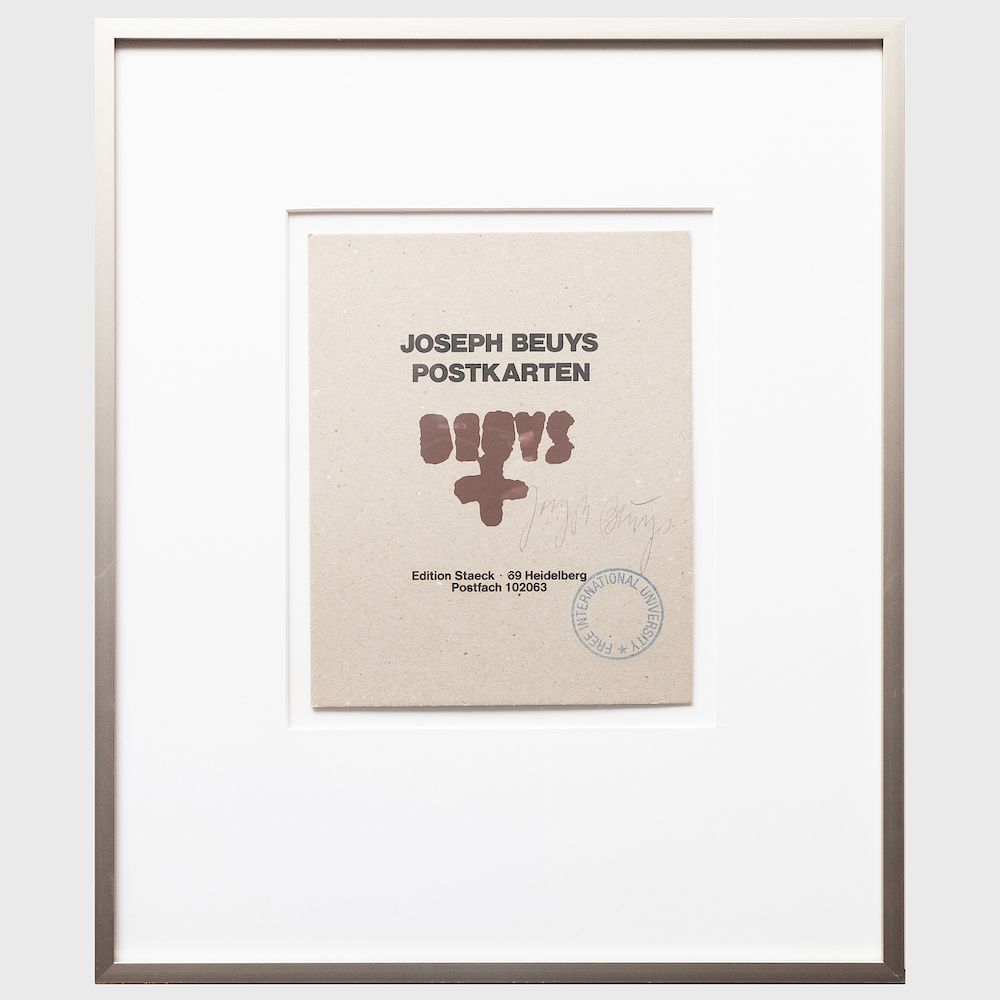 Appraisal: Joseph Beuys - Postkarten Offset print on cardboard signed in