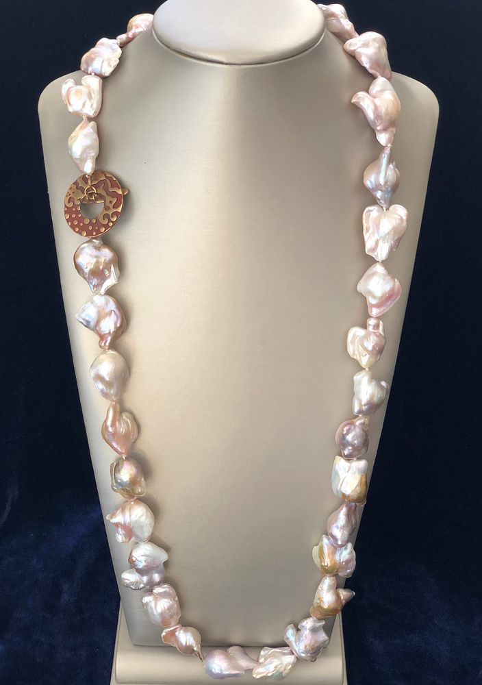 Appraisal: Mauve Baroque Fresh Water Pearl Opera Length Necklace mm -