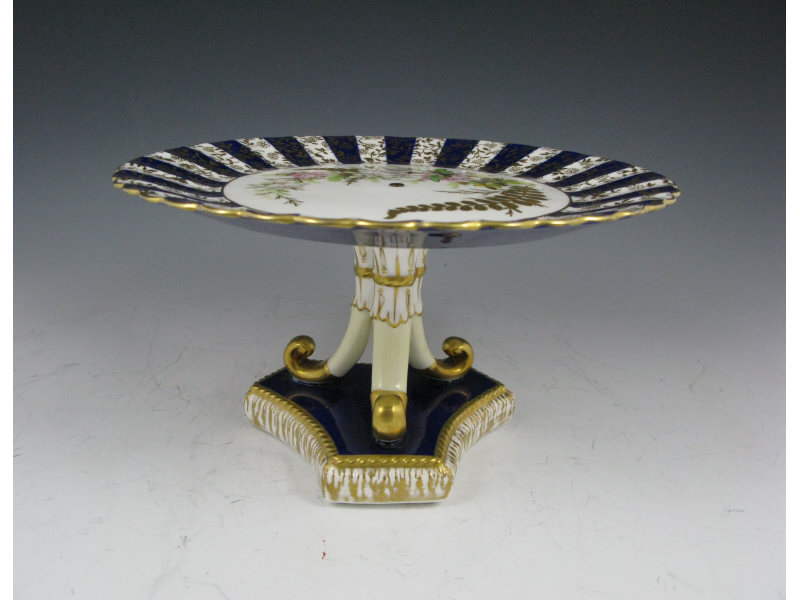 Appraisal: Porcelain Tazza late th c likely German very attractive cobalt