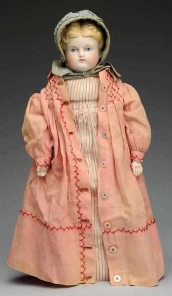 Appraisal: Attractive German Bisque Child Doll Bisque shoulder head incised H