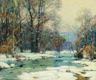 Appraisal: John F Carlson - Sylvan Streamoil on canvas inchessigned lower