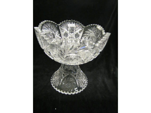 Appraisal: Brilliant Period Punchbowl Stand diameter tall pinwheel decor