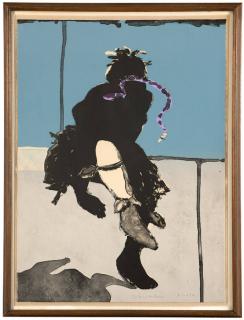 Appraisal: Fritz Scholder ''Snake Dancer'' signed in pencil lower center Scholder