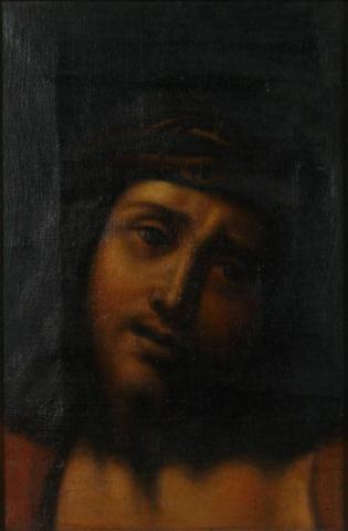 Appraisal: Unknown artist x oil on canvas unsigned portrait of Christ