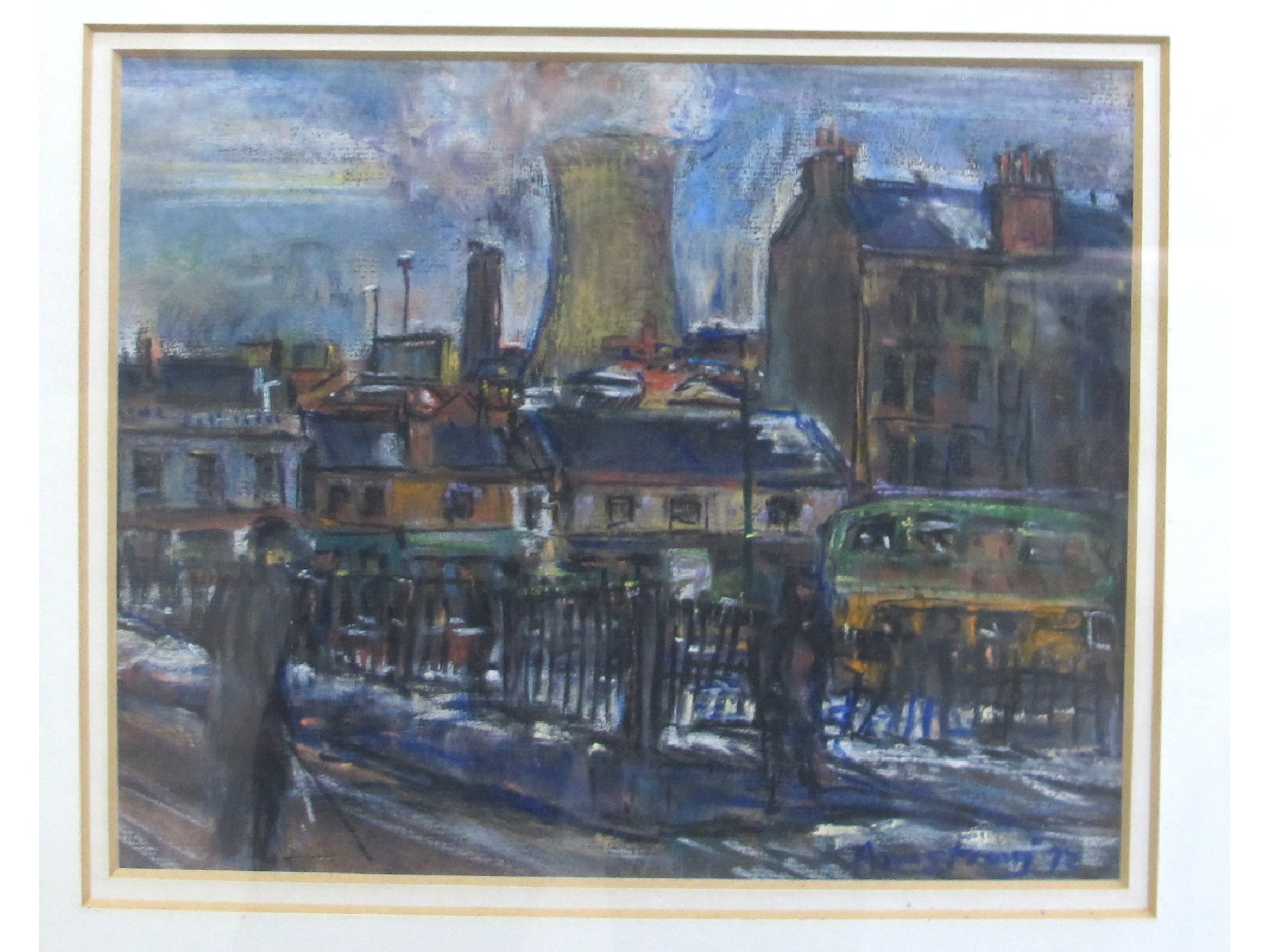 Appraisal: ANTHONY ARMSTRONG Scottish b Figures in a Glasgow Street signed