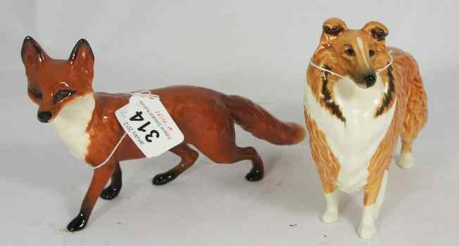 Appraisal: Beswick Standing Fox and a Beswick Collie