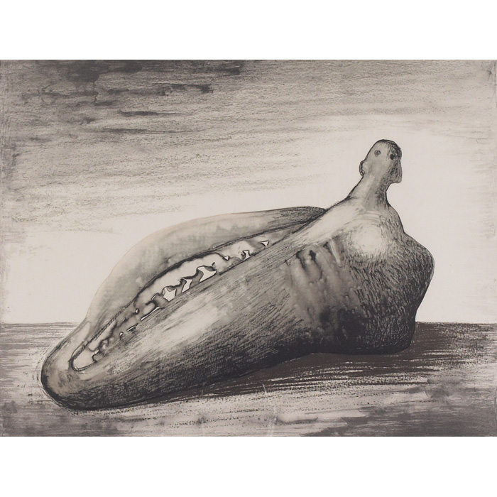 Appraisal: Henry Moore British - Opening form I lithograph x pencil