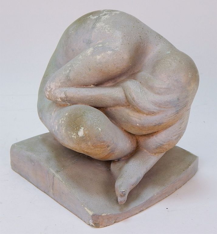 Appraisal: George Aarons MCM Plaster Female Nude Sculpture George Aarons Gloucester