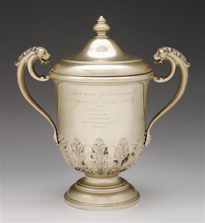 Appraisal: Impressive covered sterling silver trophy cupmt vernon silversmiths inc mount