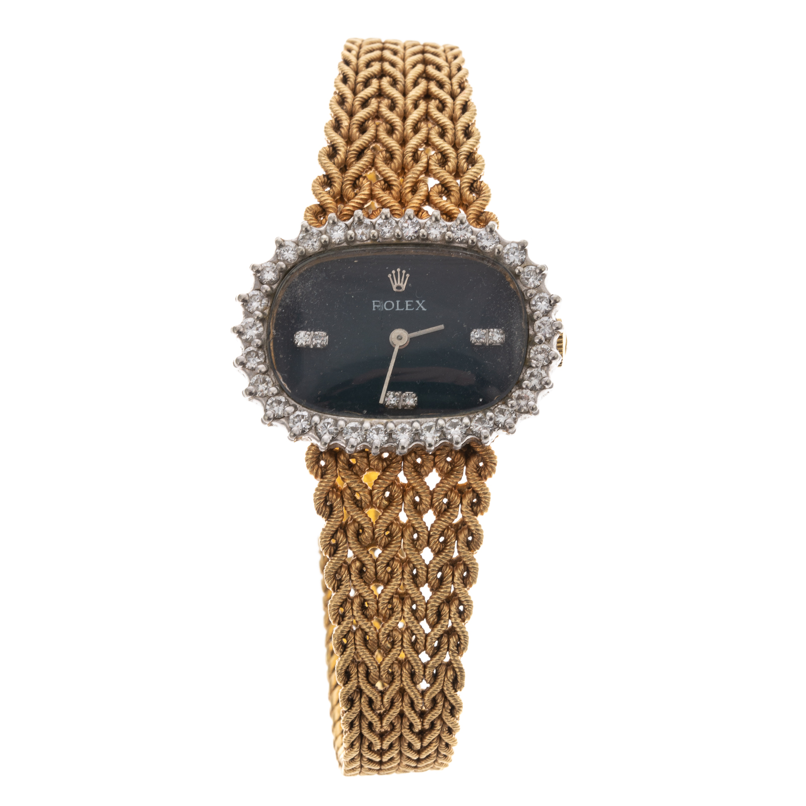 Appraisal: A DIAMOND ROLEX COCKTAIL WATCH IN K K yellow gold