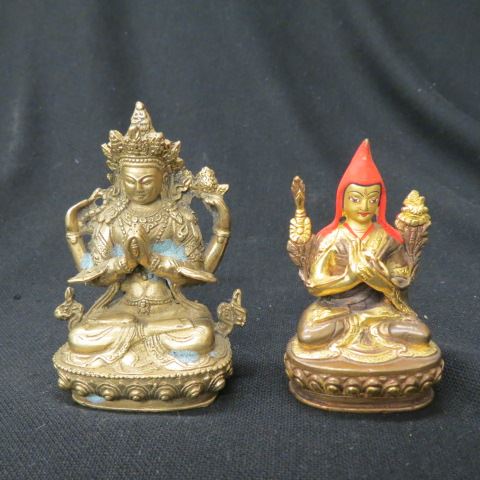 Appraisal: Buddha Statues bronze brass