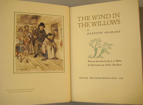 Appraisal: Grahame Kenneth The Wind in the Willows limited editions club