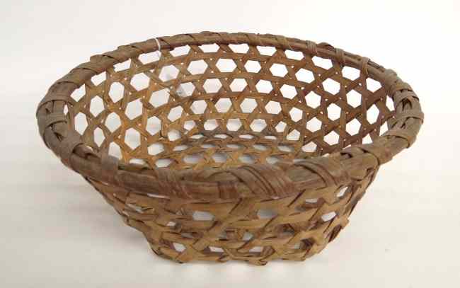 Appraisal: th c New England cheese basket '' Diameter '' Ht