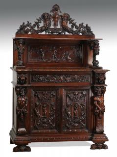 Appraisal: th c Renaissance Revival sideboard h th century carved Italian