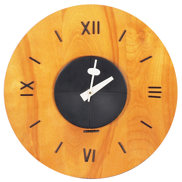 Appraisal: George Nelson wall clock by Howard Miller round solid birch