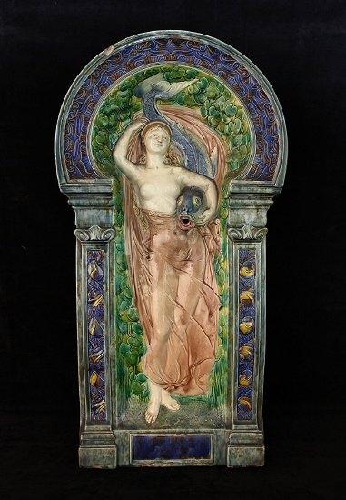 Appraisal: A French late th Century majolica wall plaque of a