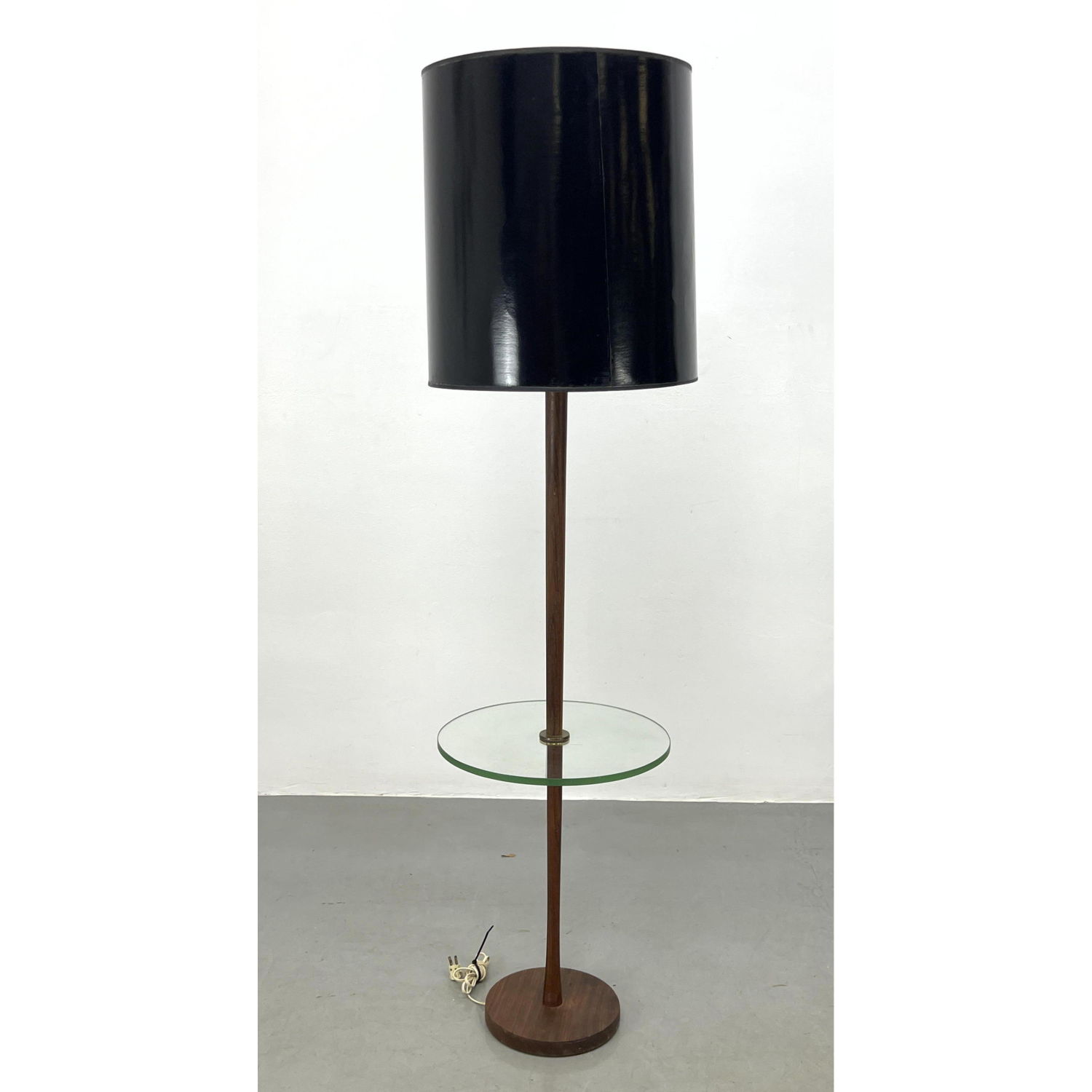 Appraisal: Danish Modern Teal Lamp Table Dimensions H inches W inches